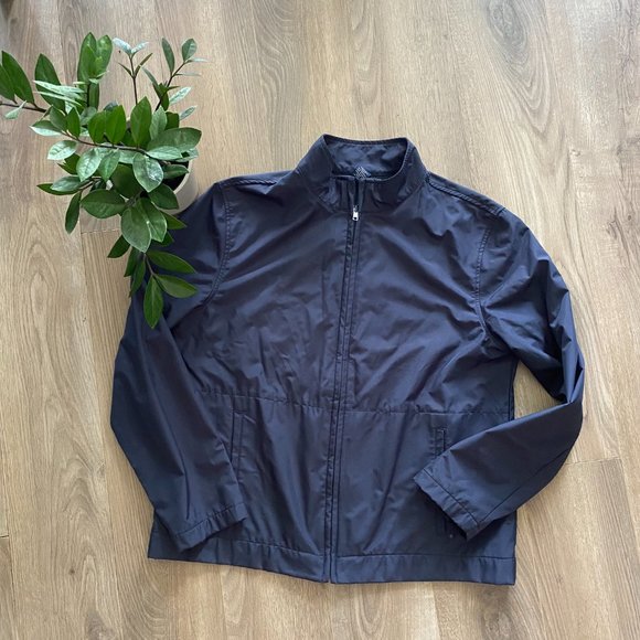 GAP Navy Blue Double Zipper Weatherproof Jacket - Picture 1 of 11